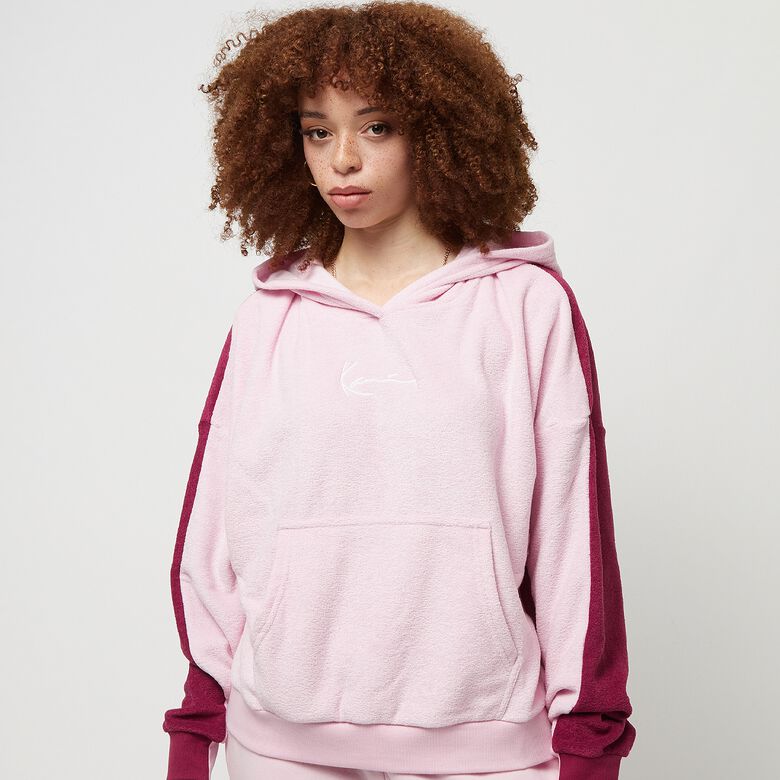 Oversized Frottee-Hoodie mit kleinem Signature-Block