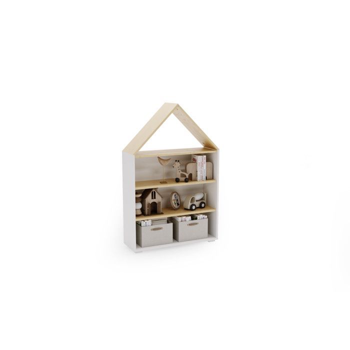 Estantería PUFFI House: una estantería divertida y funcional para la habitación de un niño.