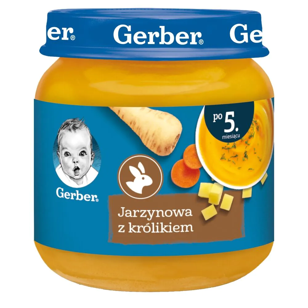 Gerber Obiad Zupka Jarzynowa z Królikiem i Koperkiem