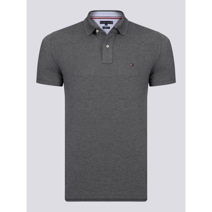 Tommy Hilfiger Men's Polo Shirt Anthracite Regular Fit