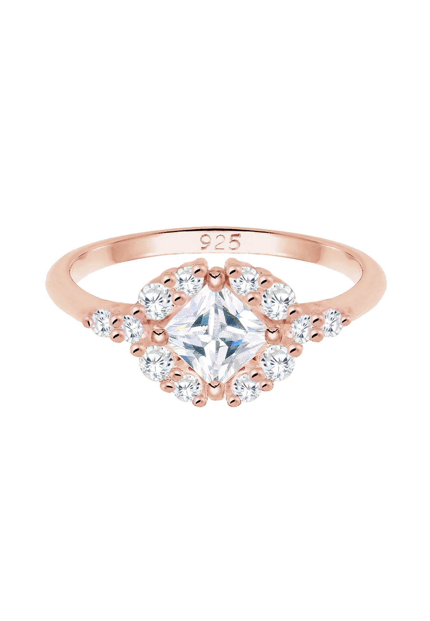 Elli PREMIUM Anneau d'enclenchement Cristaux Zircone Bague Femme - (925/1000) Argent