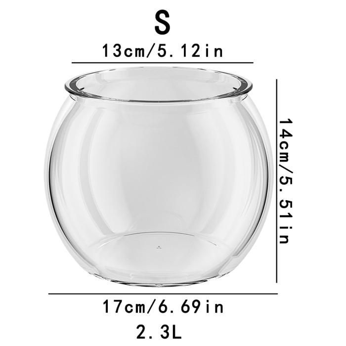 Bordsakvarium, transparent fiskskål, litet glasakvarium, fiskvas, fisktank för bordsvisning