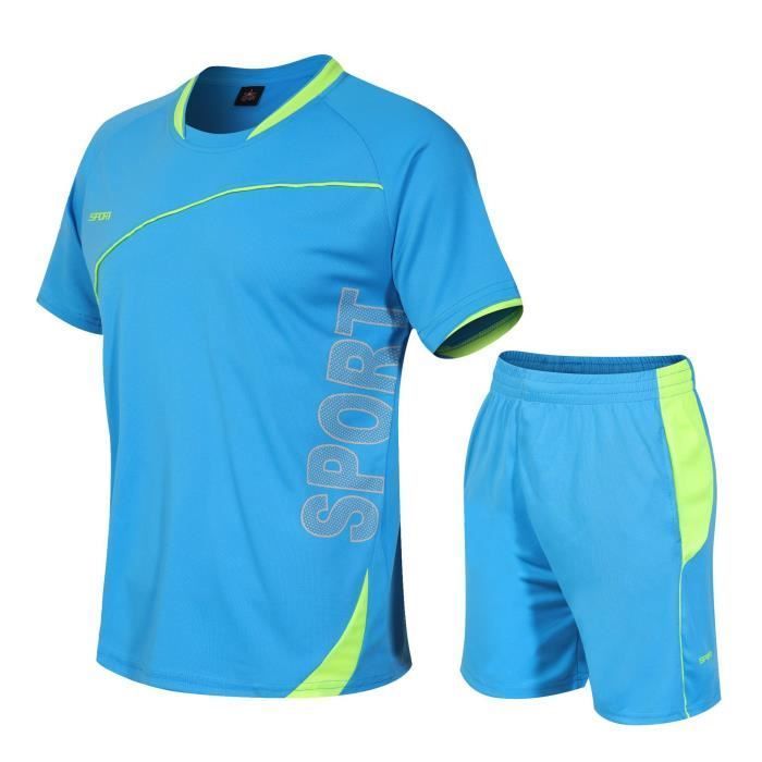 Tweedelig sportpak voor heren, bedrukt, sneldrogend, ademend, losse pasvorm, ideaal voor fitness, de sportschool en de zomer.