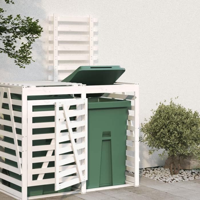 Coperchio per pattumiera/Estensibile per coperchio pattumiera con ruote - VIDAXL - Pino massiccio bianco CC6793236