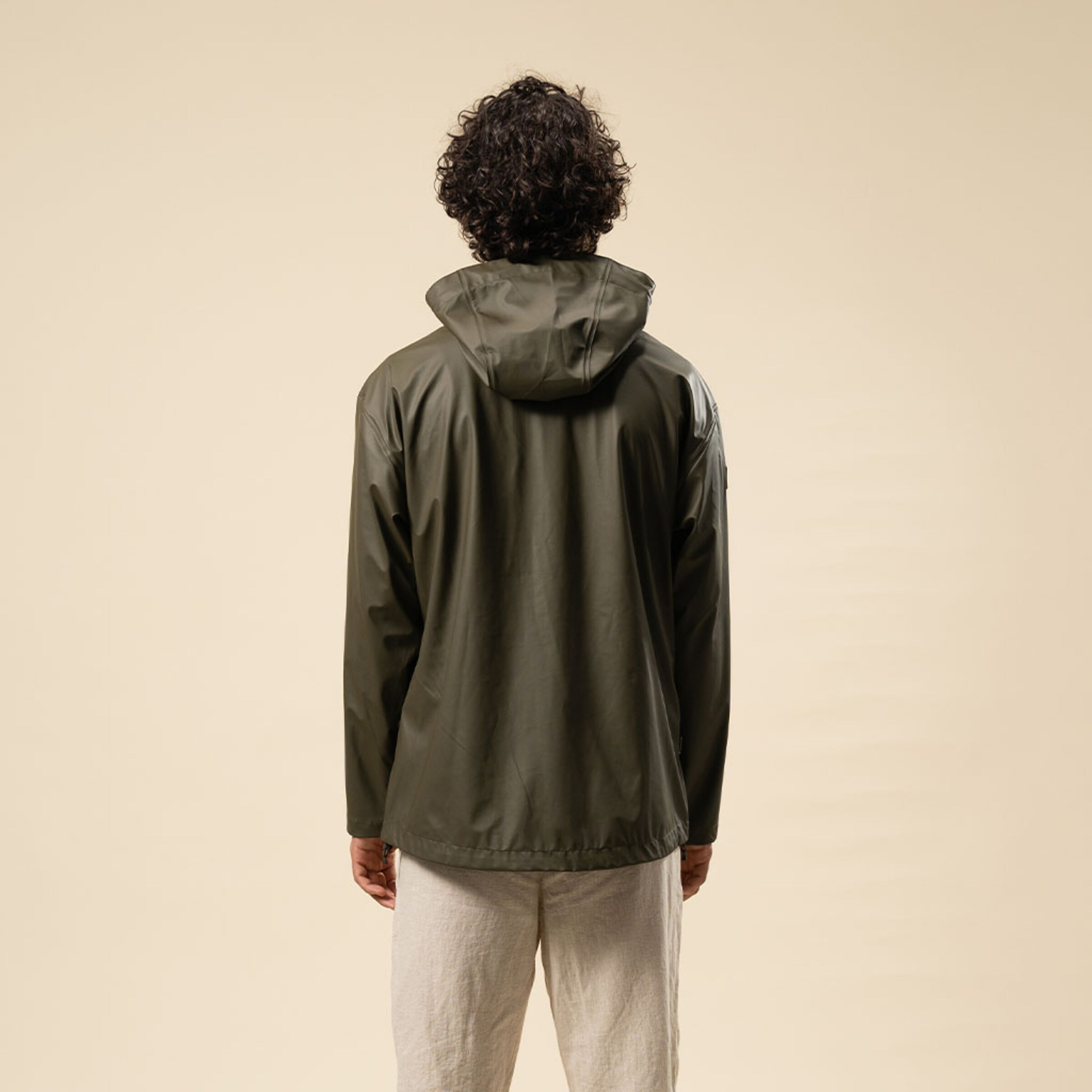 Veste imperméable courte vert forêt pour tous les jours