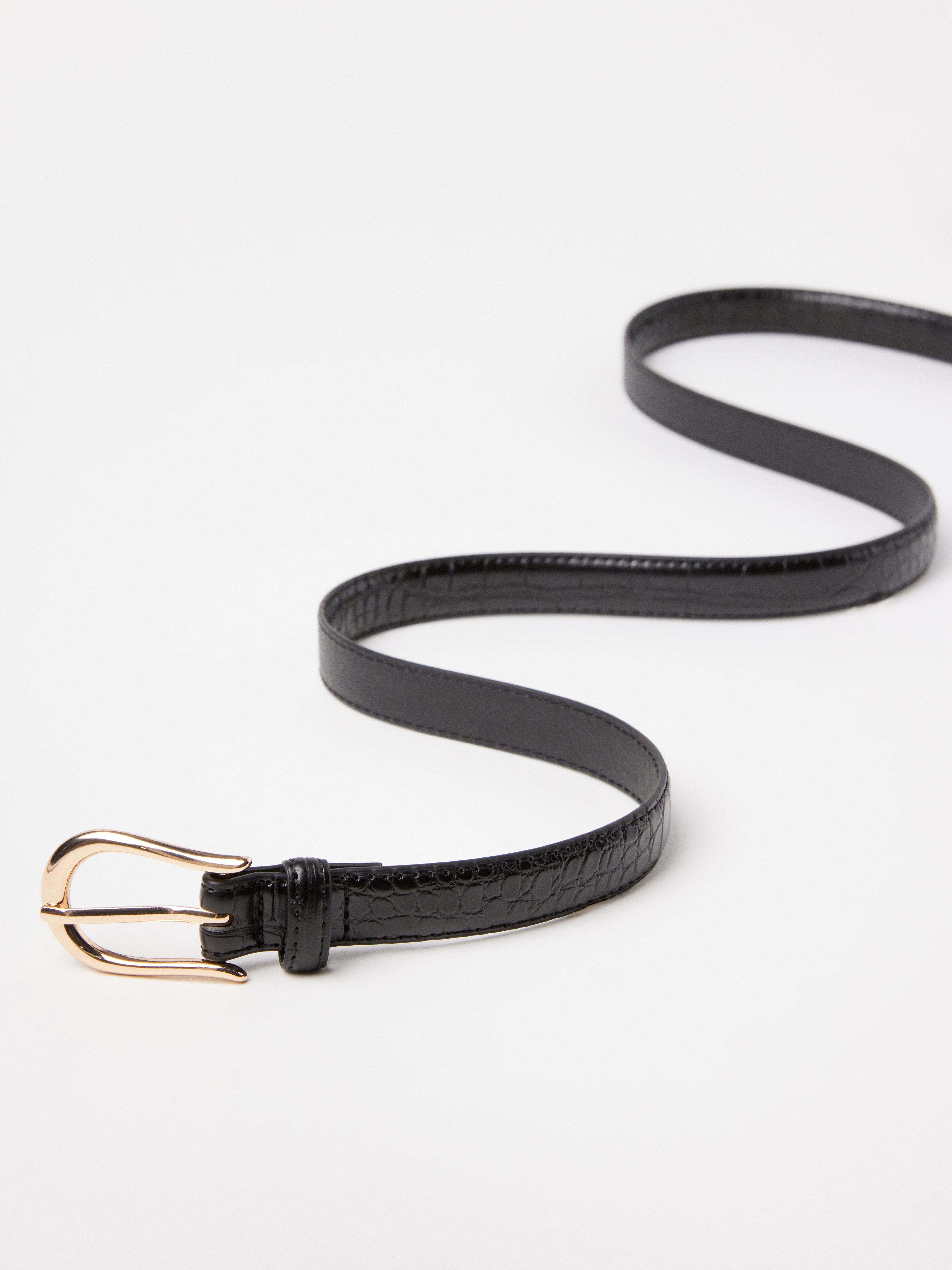 Ceinture en similicuir noir