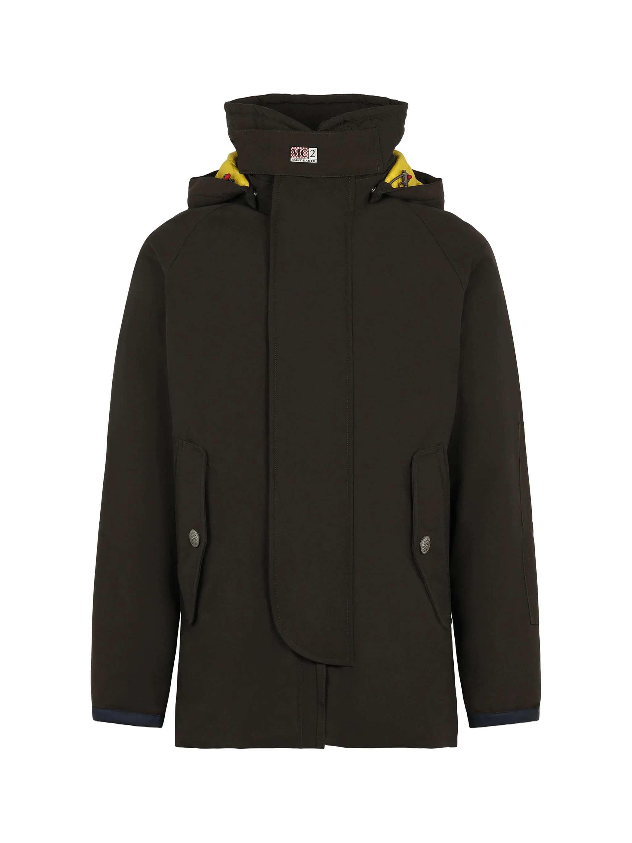 Heren Voyager militaire groene parka met capuchon