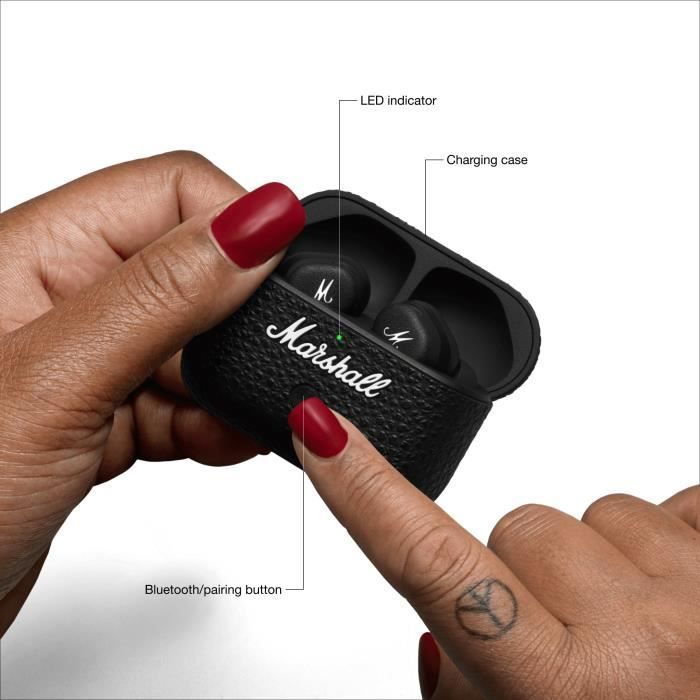 MARSHALL MOTIF II ANC - Ecouteurs intra-auriculaires sans fil - Réduction de bruit active - Noir