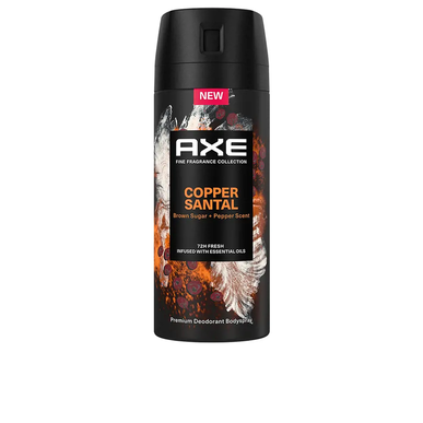 AXE Copper Santal Αποσμητικό Σώματος 72ωρο Αρωματικό Αποσμητικό για Άνδρες 150 ml