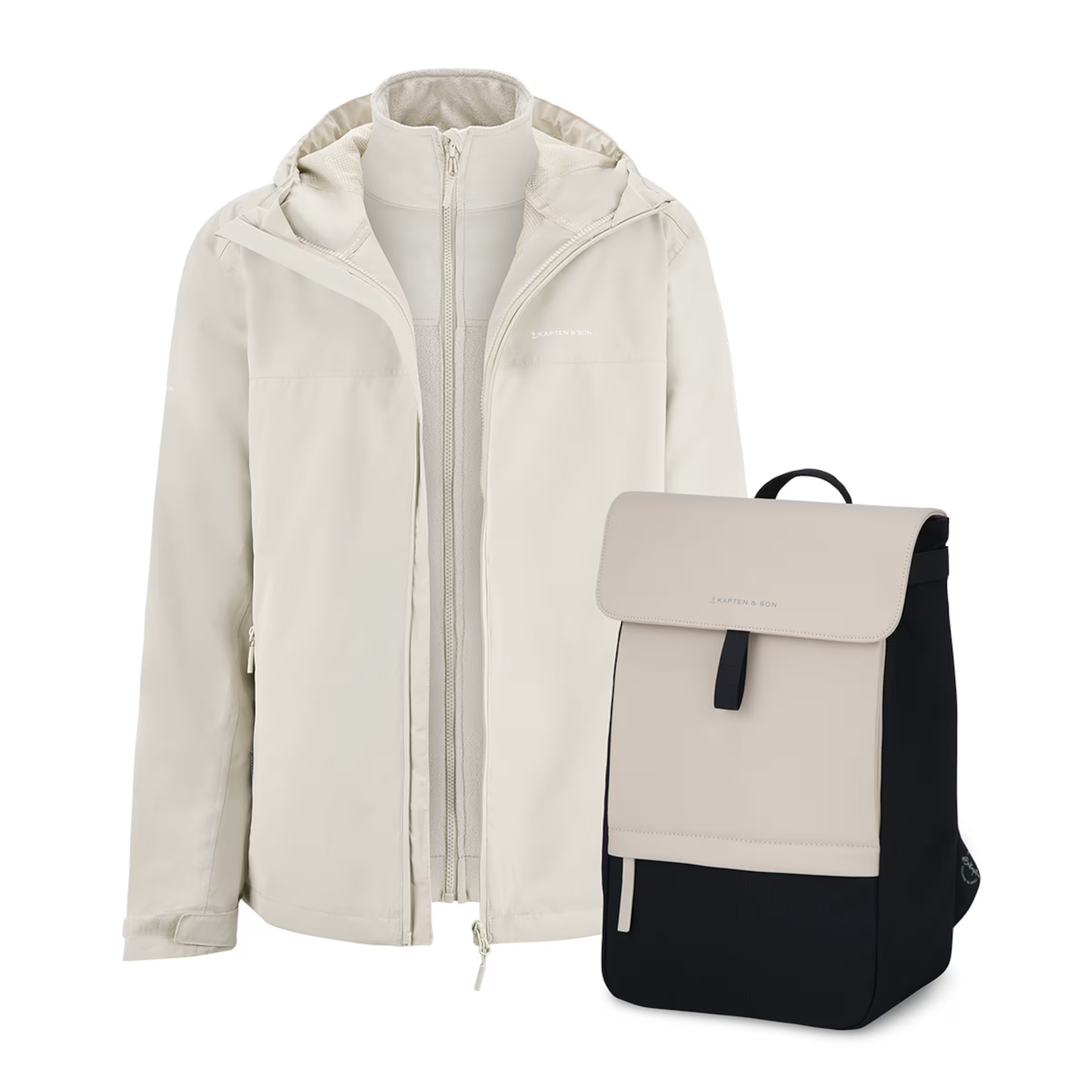 Ensemble veste Fyn crème noir