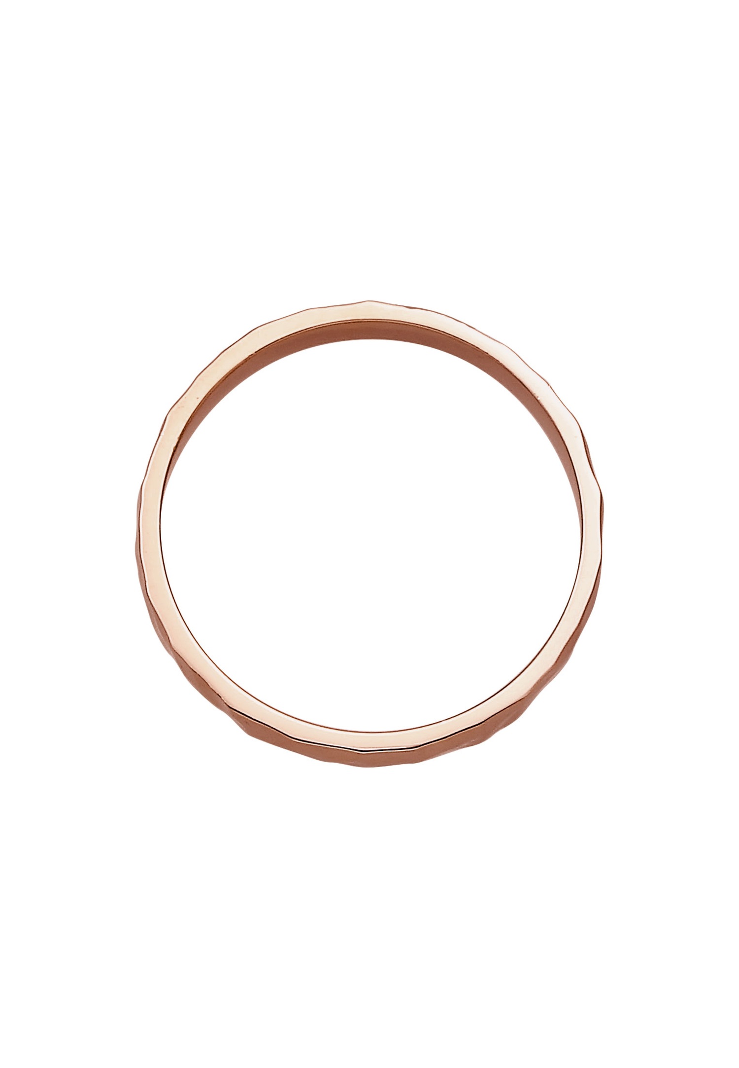 Elli Femmes Bande Basique Fin Martelé Tendance en argent sterling 925