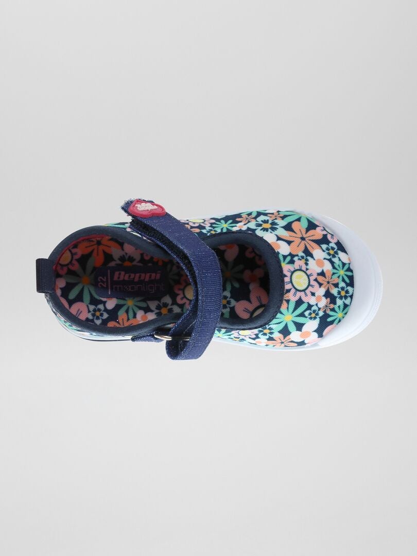 Sapatilhas de Ballet Fechadas em Lona - AZUL