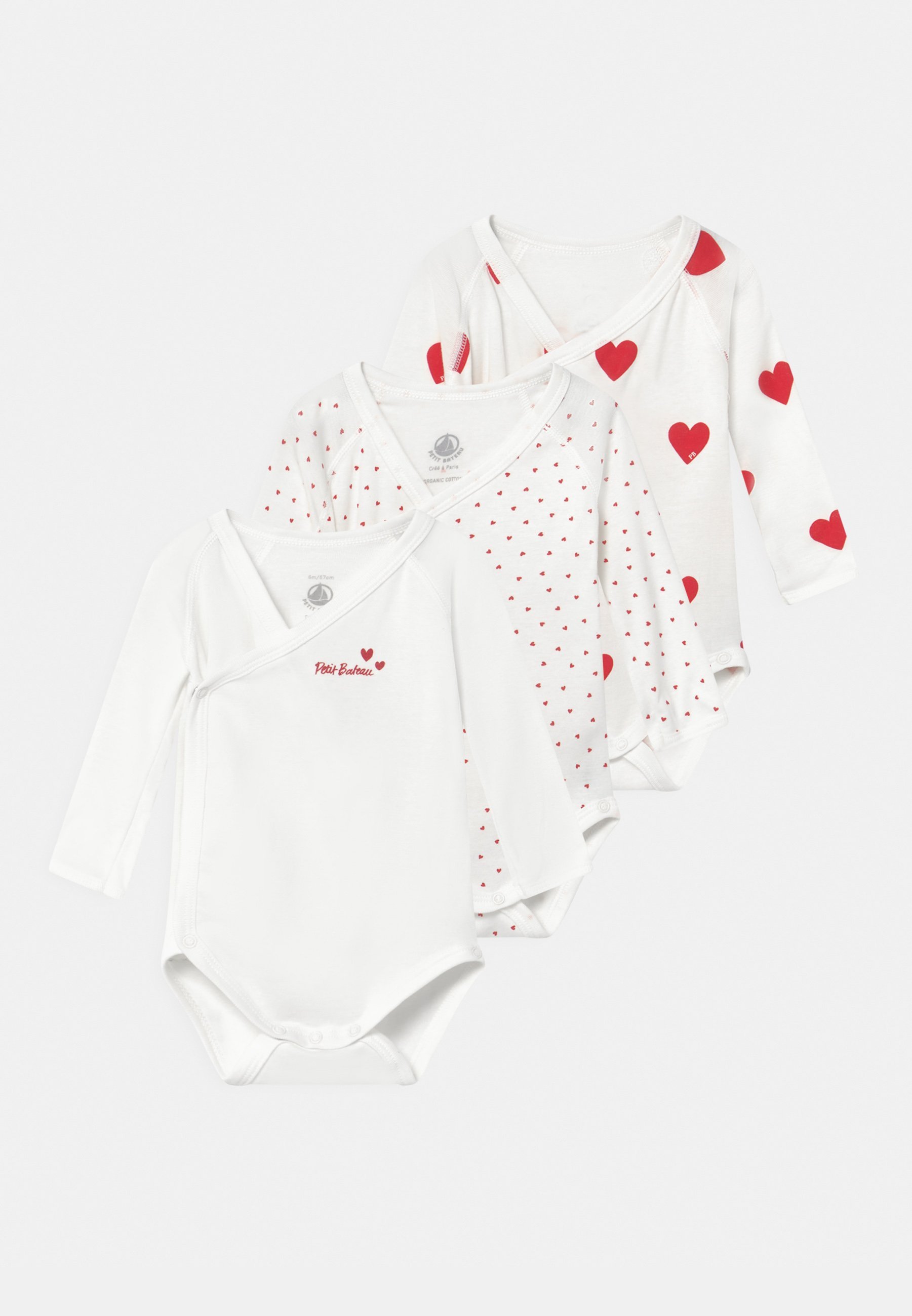 Petit Bateau NAISS 3 PACK - Body - wit