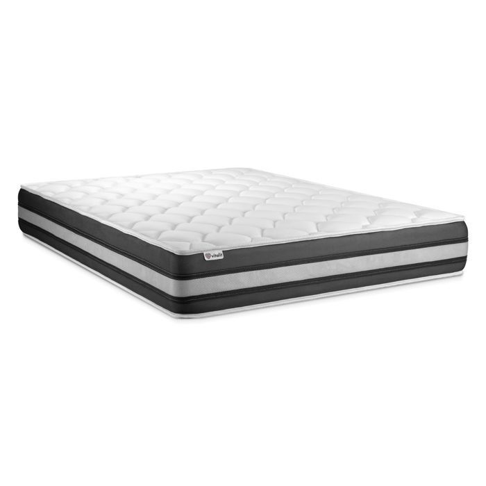 Conjunto de colchón y base de cama de 140x200 cm - Vitalspring Zen Grey