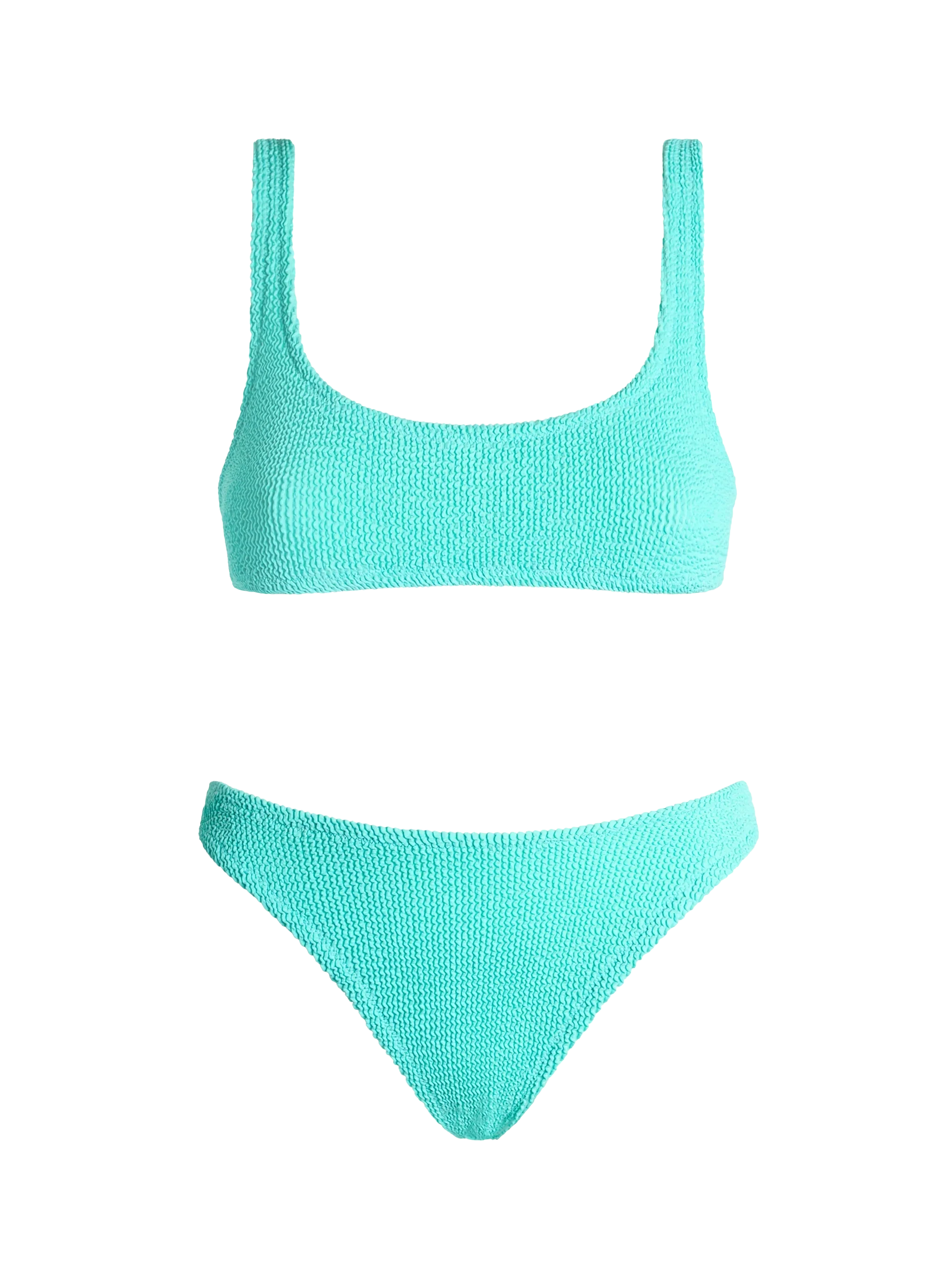 Naima Elise Klassieke bikini voor dames in aquagroen met kreukels