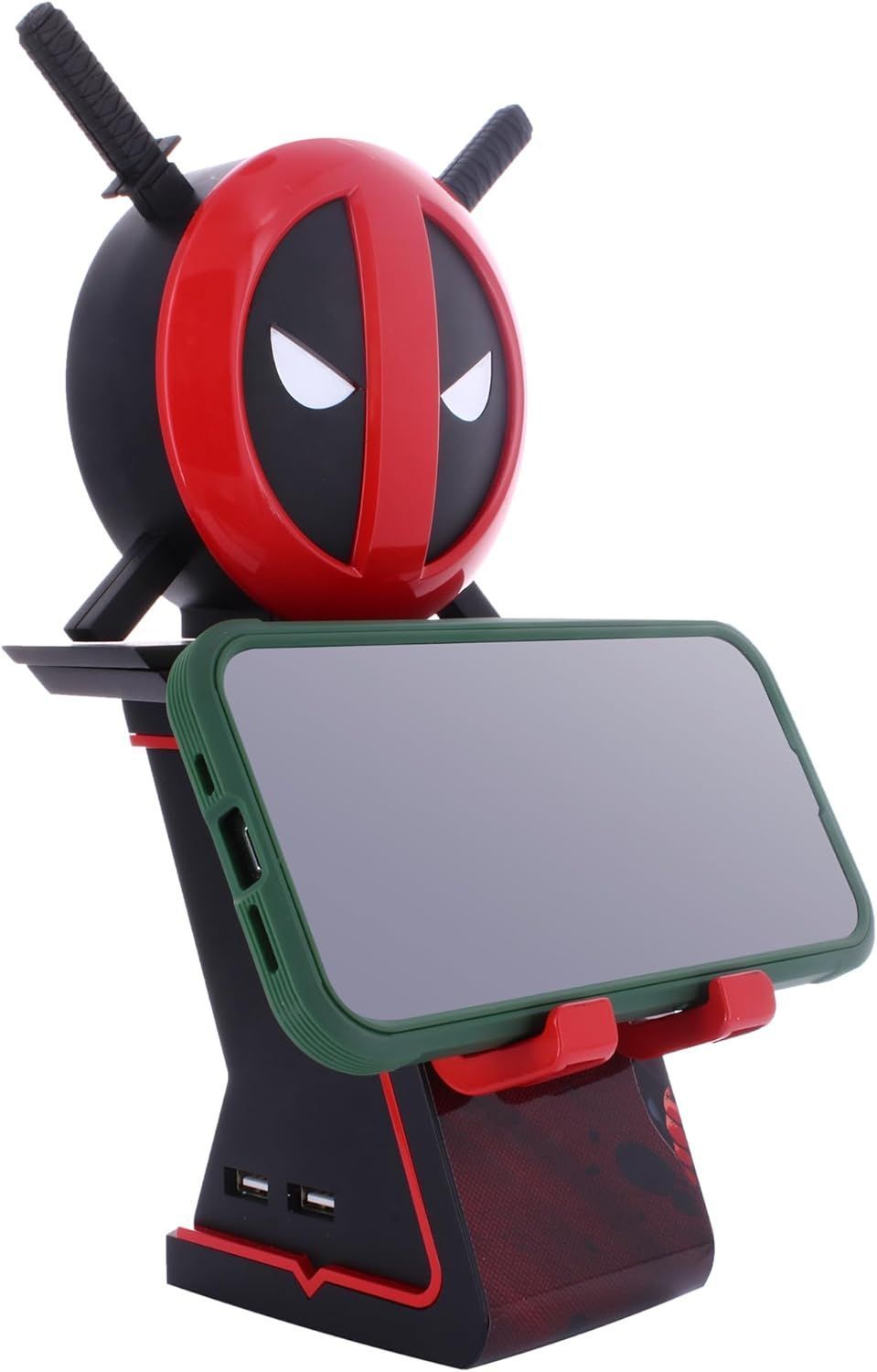 Figura de Deadpool de Marvel Ikon Light - EXQUISITE GAMING - Cable Guys - Soporte para auriculares, smartphone o accesorios pequeños - 25 cm