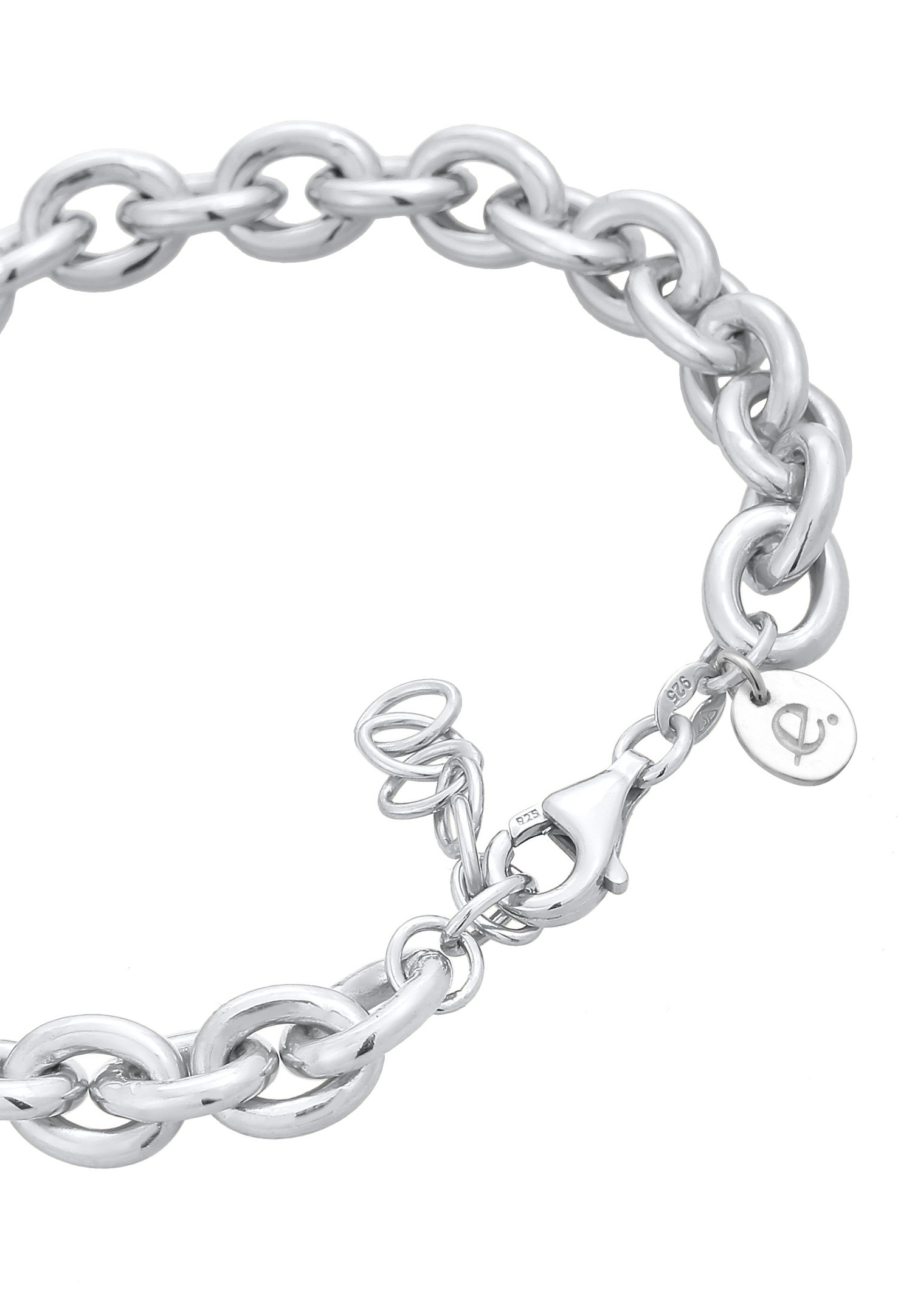 Elli PREMIUM Femmes Déclaration grossier élégant en argent sterling 925 rhodié