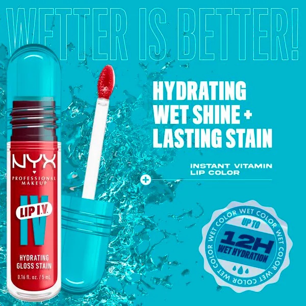NYX Professional Makeup Lip IV 10 Berry Thirsty drėkinamasis lūpų blizgis