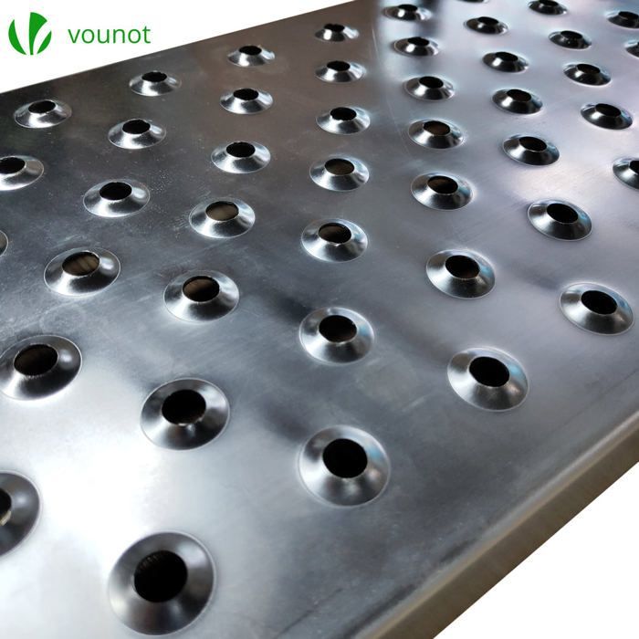 VOUNOT® Juego de 2 rampas de carga de acero galvanizado de 160 cm - Carga máxima de 400 kg - Rampa de acceso antideslizante y anticorrosión