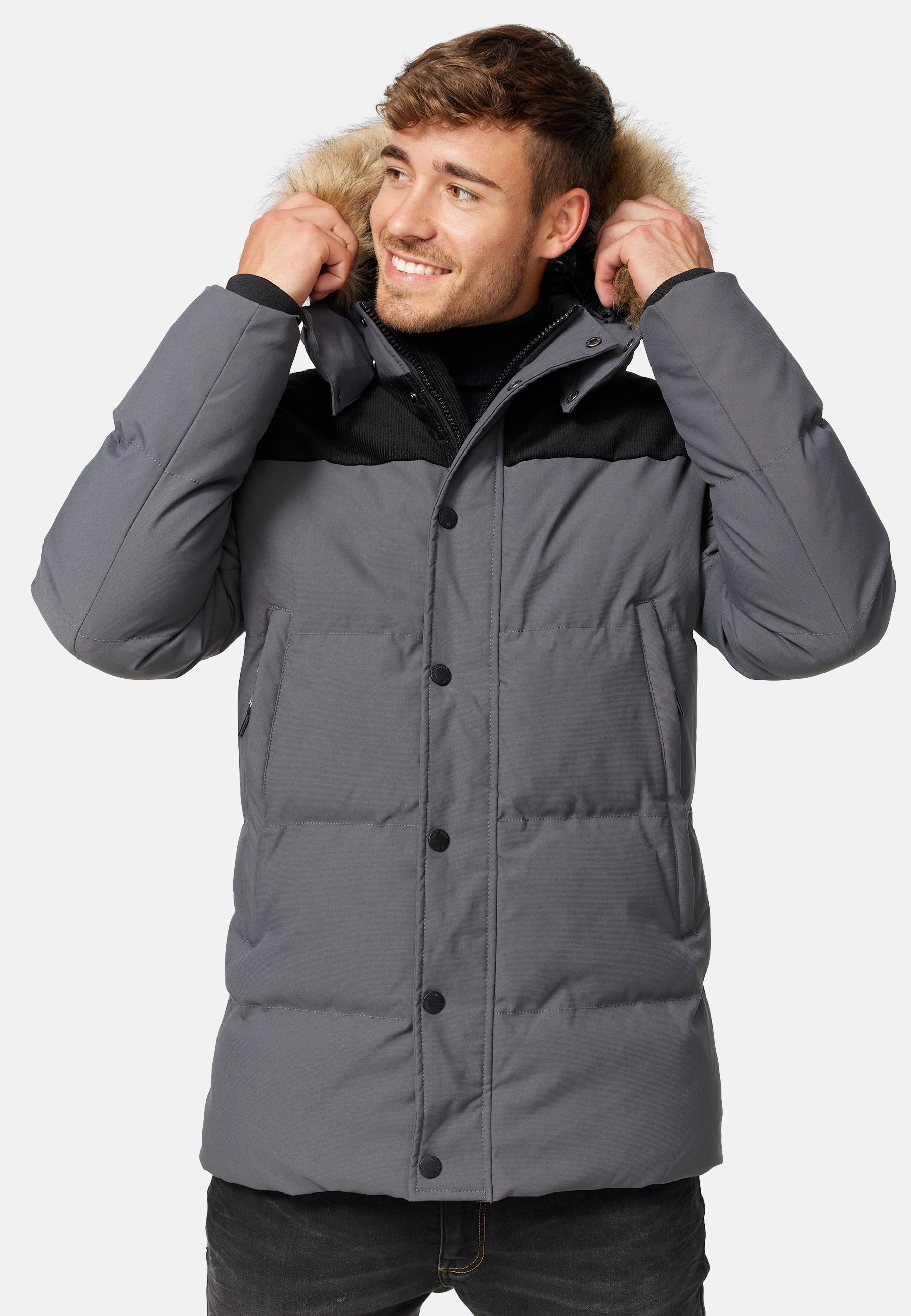 INDICODE JEANS HEXYL - Manteau d'hiver - gris foncé