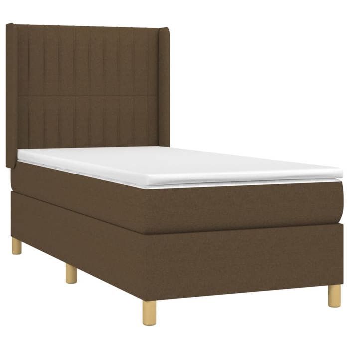 Rete a doghe con materasso - Maison Exclusive - 80x200 cm - Marrone scuro - Massimo relax