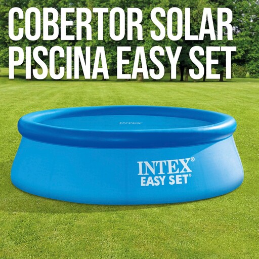 Couverture de piscine solaire Intex Easy Set avec cadre métallique 244 cm