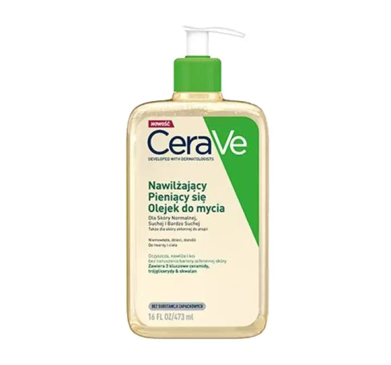 CeraVe nawilżający pieniący się olejek do mycia twarzy i ciała 473 ml