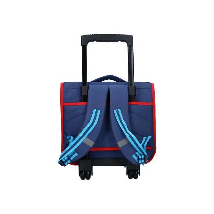 Mochila con ruedas de Spiderman roja y azul