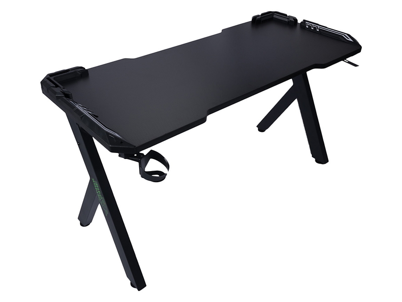 Biurko gamingowe LED Y-Striker 140 cm czarne