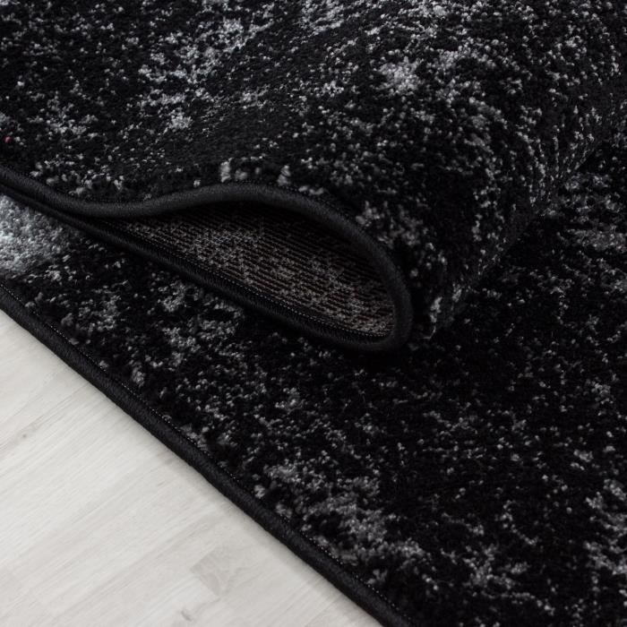 Alfombra moderna para salón - ADELINE - Negra - 200 x 290 cm - 100 % polipropileno - SIMPEX