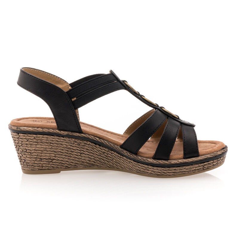 Schwarze Damensandalen / Zehenfreie Schuhe