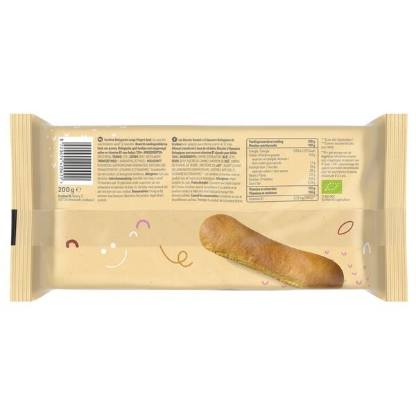 Kruidvat 12+M Organic Ladyfingers<br>200g