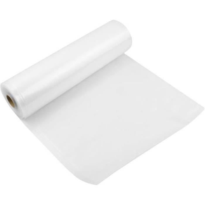 2 Embossed Vacuum Sealer Rolls for Vacuum Sealing Machines, 20 cm x 5 meters, BPA-Free, Safe Vacuum Sealing Film Roll Bags