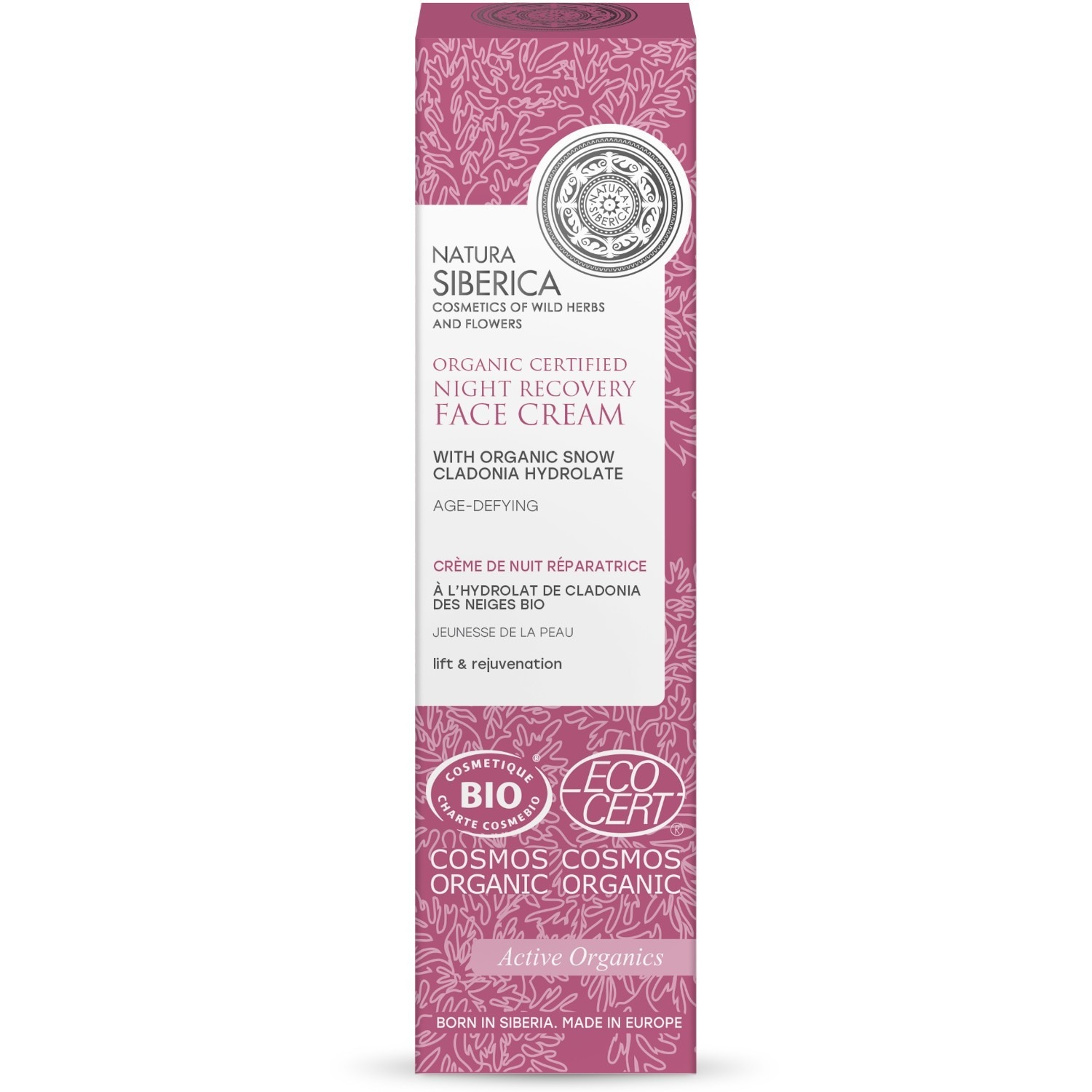 Natura Siberica Crème de Nuit BIO Réparatrice Jeunesse de la Peau à la Cladonia des Neiges