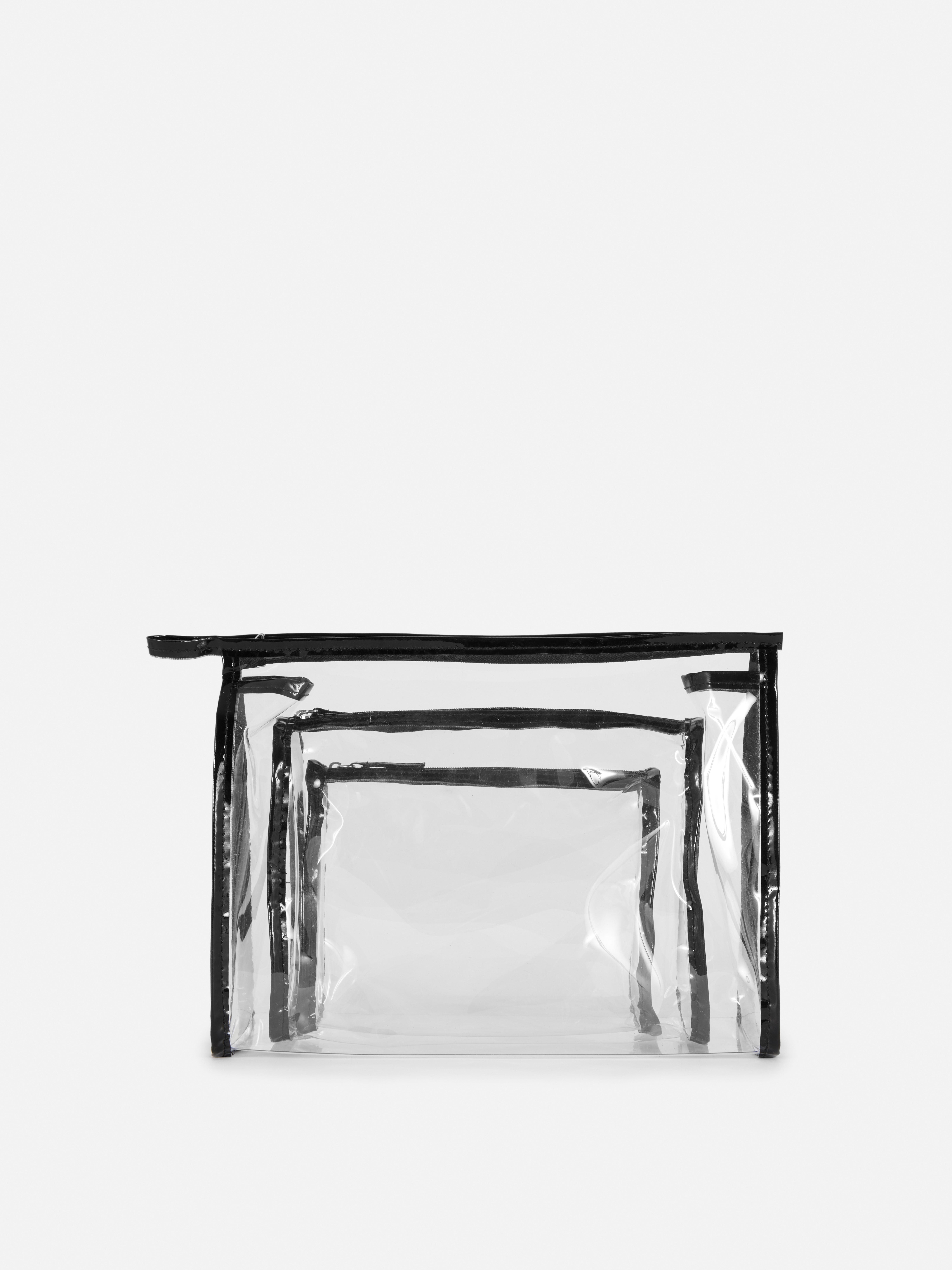 Truse de machiaj transparente, set de 3. Super practice, aceste truse de machiaj sunt disponibile în mai multe dimensiuni.