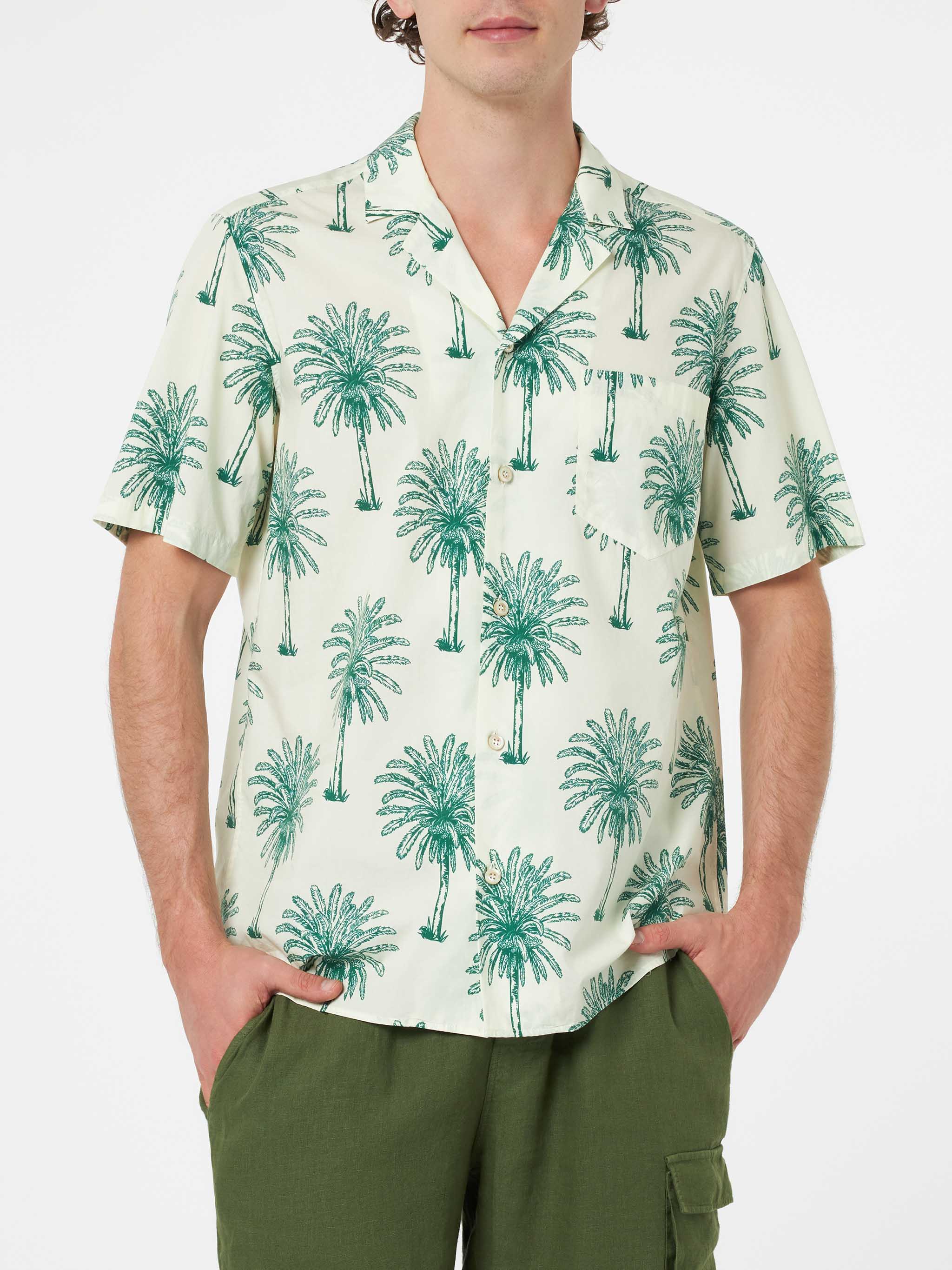 Kalea katoenen herenoverhemd met palmboomprint
