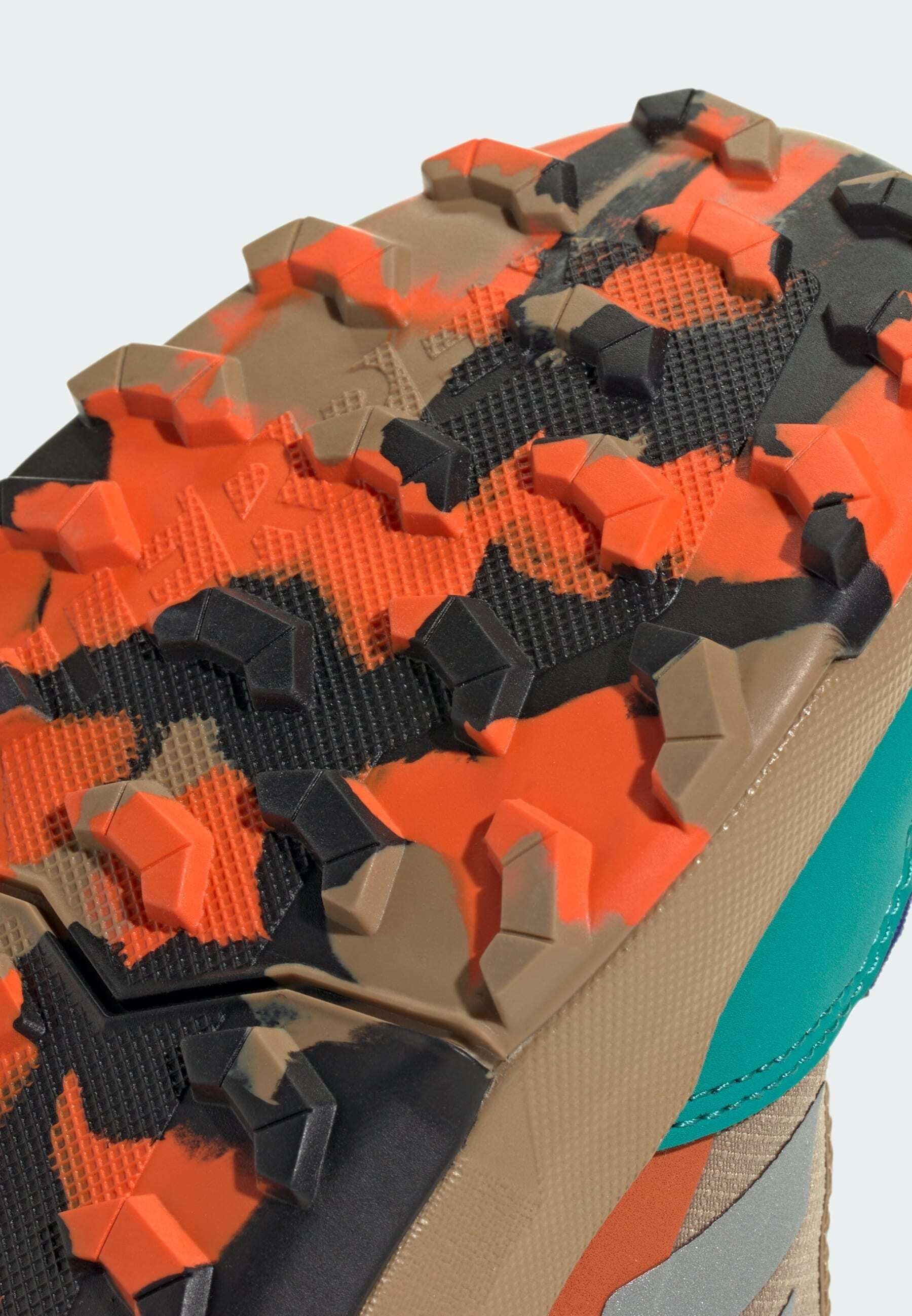 Adidas Terrex AX4R MID UNISEX - Wandelschoenen - karton mat zilver puur teal