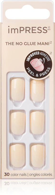 KISS imPRESS – Die kleberlose Maniküre für kurze künstliche Nägel