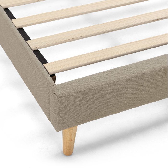 Sommier tapissier Aura + tête de lit 140x190 cm Beige, hauteur 30 cm