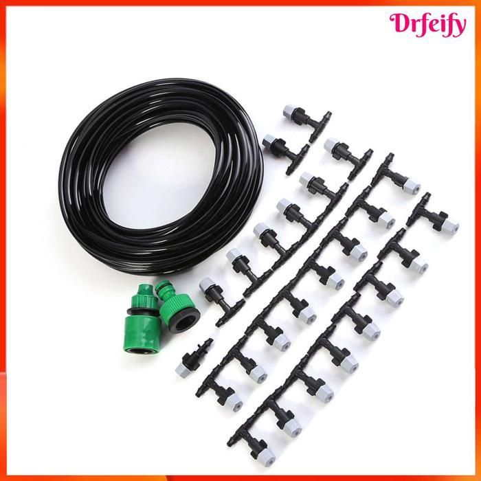 Kit di irrigazione a goccia - AKOZON - Kit da 15 m - Ugelli rimovibili - Nebulizzazione ≤70 µm - Tubo da 4/7
