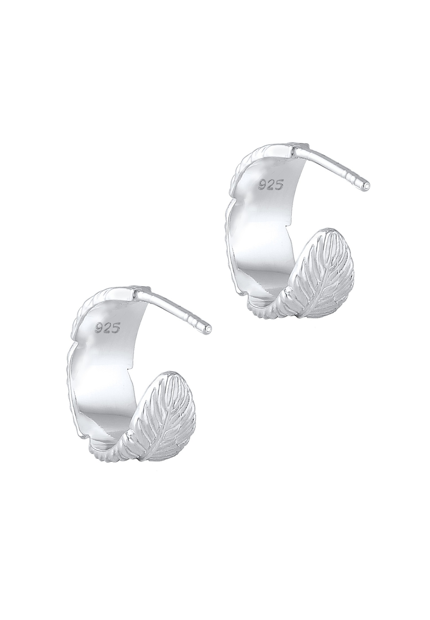 Elli Tendance festival de plumes pour femmes créoles en argent 925 Sterling