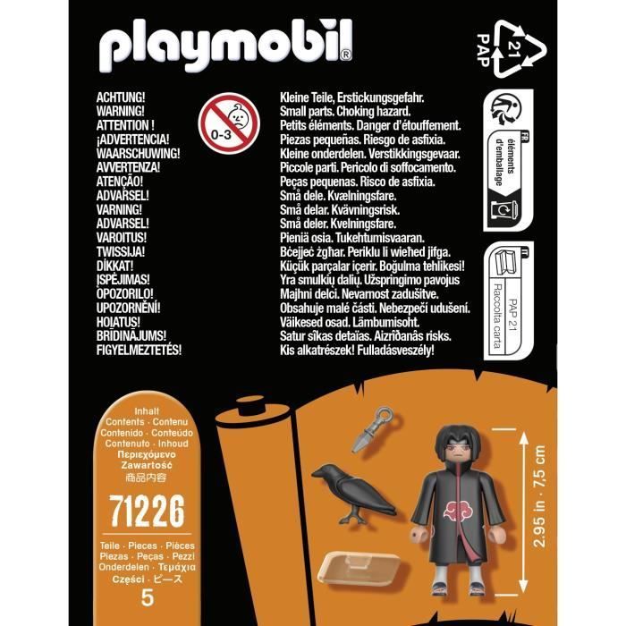 PLAYMOBIL 71226 Itachi Akatsuki - Naruto Shippuden - Idades 5+
