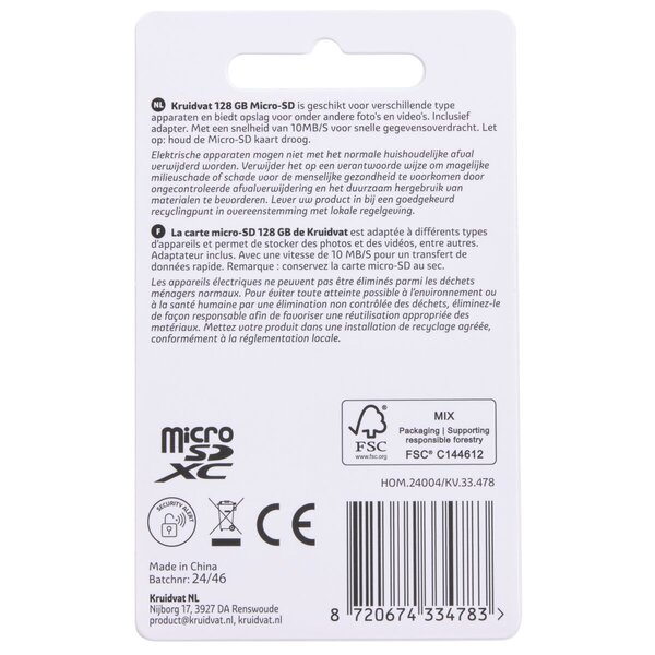 Card Micro SD Kruidvat de 128 GB