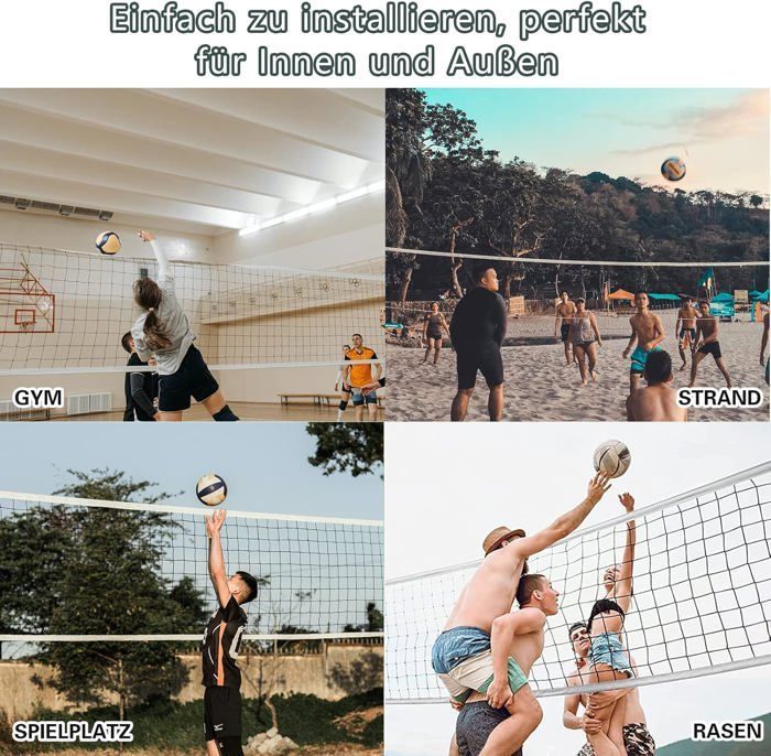 Red de voleibol exterior con cuerda de acero de 96 m x 1 m - Adecuada para piscinas, colegios y parques infantiles. Jardín y piscina > Piscinas y deportes