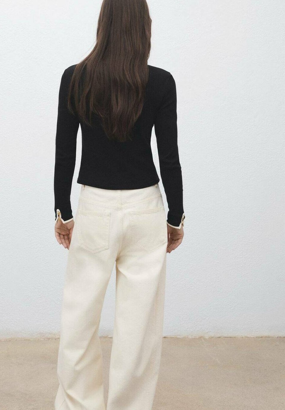 Maglia a maniche lunghe Mango - nera