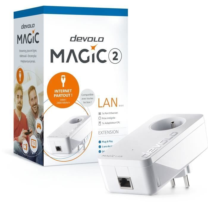 DEVOLO Magic 2 LAN - Estensione - 1 Adattatore Powerline - 2400 Mbps