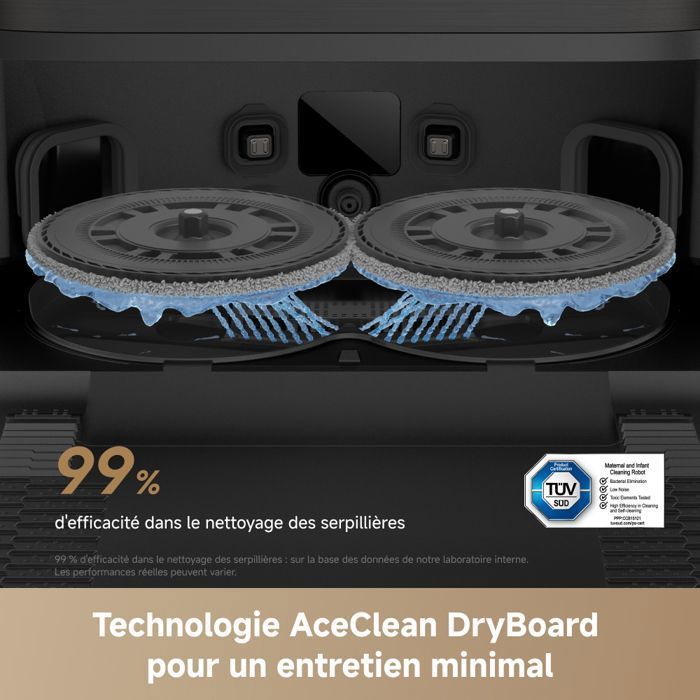 dreame L50 Ultra AE -Robot aspirateur Laveur, 28kPa, 100 Jours de vidage Automatique, Nettoyage des serpillières à Haute température
