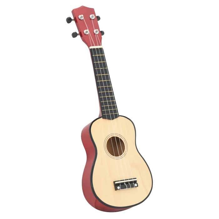 vidaXL Sopran-Ukulelen-Set mit Tasche für Kinder, helles Holz, 23 Zoll