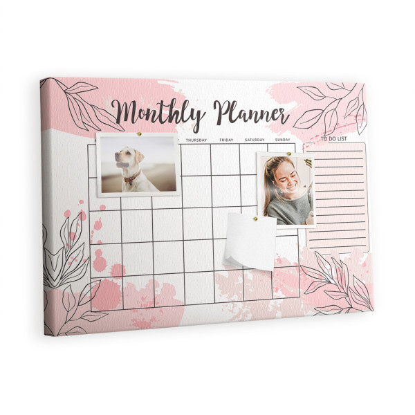 Tablica korkowa z nadrukiem planer   pinezki Organizer
