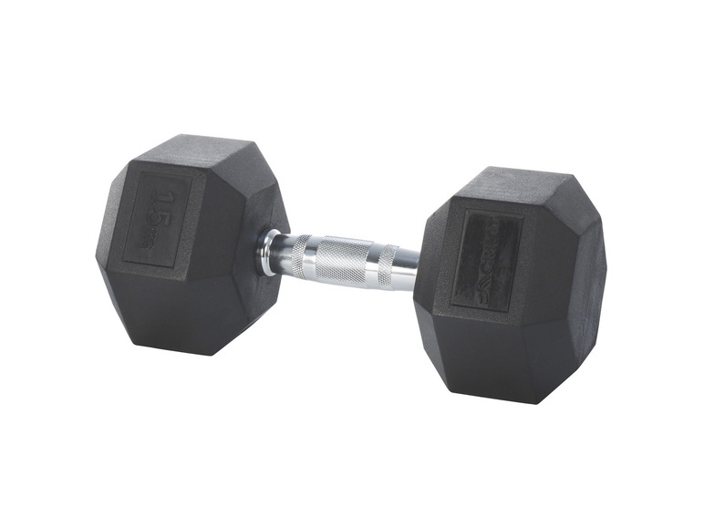 Manubrio esagonale CRIVIT, 15 kg, con anima in ghisa